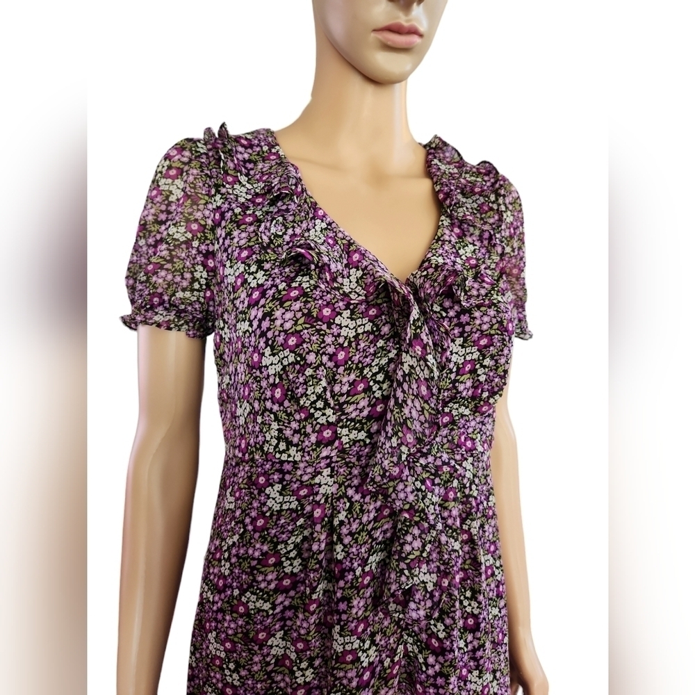 Rabbit Rabbit Rabbit Purple Floral Flitter Dress - Picture 2 of 10